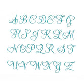 Diamond Letter Pendant w/ Heart - White Carat - USA & Canada